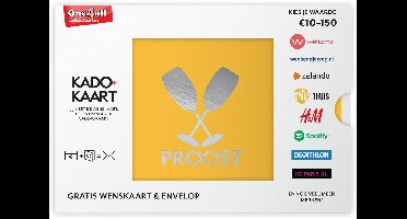 Kado+Kaart Proost - Cadeaubon - 75 euro + cadeau-envelop