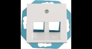 ION V1/j1 inbouw contactdoos polar wit utp 2x cat6 30gr