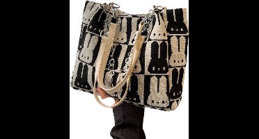 S&E Cartoon Rabbit - Tote Bag- voor dames - Stijlvol - Grote capaciteit