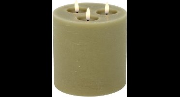 Stompkaars led beige - 15x15cm - countryfield - led kaarsen - led kaarsen met flikkerende vlam - countryfield kaarsen led - led kaars - verlichting