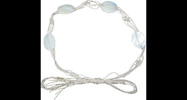 Riem heup/taille beige met schelpen