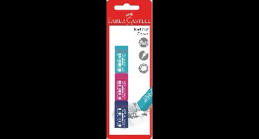 Faber-Castell gum - assorti kleuren - set van 3 stuks - FC-187290