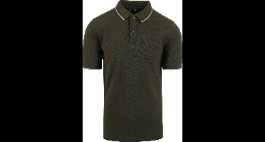 Suitable Respect Polo Tip Ferry Olijfgroen - Maat S - Heren - Polo shirt Heren met Korte mouw