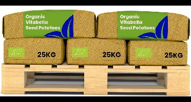 Biologische Pootaardappelen Vitabella A 28/40 - 250 kg - Plantgoed - Skal En Nak-Gecertificeerd - Oogst Na 90 Dagen - Lang Ovale Vorm - Ziekteresistentie Tegen Phytophthora - Robuust Tegen Schurft - Geschikt Voor Koudere Bodems - Organifer