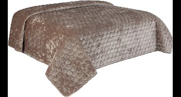 Unique Living Peggy - Bedsprei - Eenpersoons - 170x220 cm - Taupe