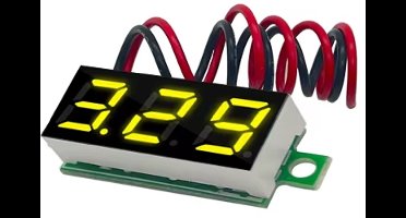 0,28Inch Voltmeter met display DC 4-30V - kleur Geel