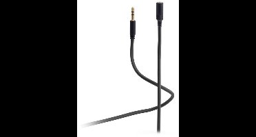 Flexline®-mini 3,5mm Klinken Verlängerung, schwarz 1,5m