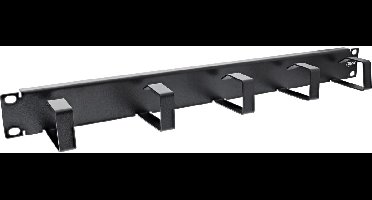 InLine® 19 kabelmanagementpaneel, 5 kleine beugels, RAL9005, zwart