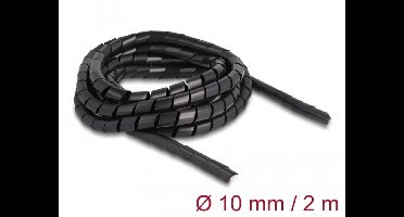 Spiraalslang flexibel 2 m x 10 mm zwart