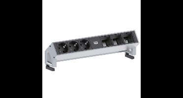 BACHMANN DESK2 3x geaard stopcontact 3x ABD GST18 Inox