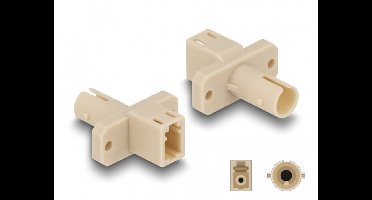 Optische vezel hybride koppeling lc simplex vrouwelijk naar st simplex vrouwelijk beige