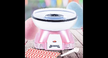 Gadgy Suikerspinmachine Retro Roze, met 10 Stokjes en Maatlepel - Suikerspinmakers - Snoep - Kinderfeestje - Suikerspin Suiker - Cotton Candy