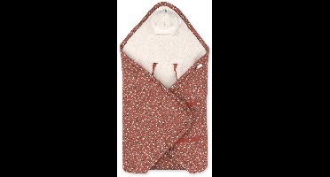 BEMINI Voetenzak - Biside 0-12m - Pady jersey + teddy - Heidi Karmozijn