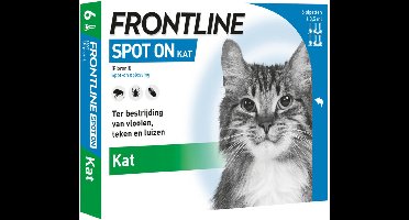 2x Frontline Spot On Anti Vlooien en Teken Druppels Kat vanaf 1 kg 6 pipetten
