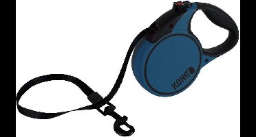 KONG Terrain Rollijn – Hondenriem – Met remsysteem - Tot 20 kg - S - 5 Meter - Blauw