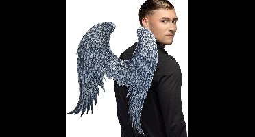 Boland - Vleugels engel Michaella Grijs - Volwassenen - Vrouwen - Engel - Demoon - Halloween - Accessoire - Cosplay