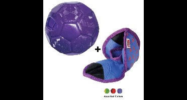 Combideal Kong Flexball Paars + Kong Ballistic Hide 'N Treat Assorti