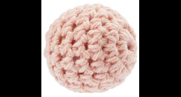 Gehaakte kraal voor speenketting 2pcs. x 20mm, Perzik