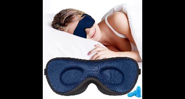 ApexArte® Oogmasker Slaap - Slaapmasker Vrouwen & Mannen - Extra Zacht - Blauw