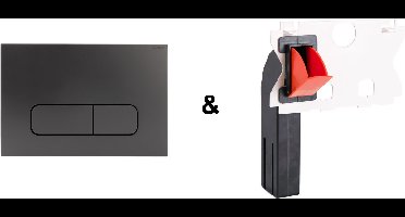 RAYBRO Mocha 65 Pack (Mocha 65 en RAYBRO Toiletblokhouder) - voor Geberit Delta inbouwreservoir (UP100) - Geberit Sigma (UP320 en UP300) - Rapotec - REZI, Kronenbach - JomoTech.