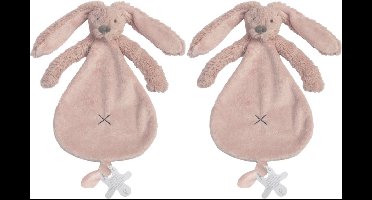 2 Happy Horse Richie Knuffeldoekjes - oud roze - Baby cadeau - Kraamcadeau - Tuttle doekjes