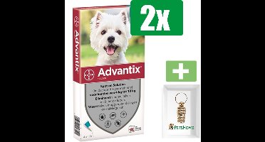 Bayer Advantix Spot On - 100/500 - 4-10 KG - 4 Pipetten - Inclusief PetsHome Goudkleurige Adreskoker