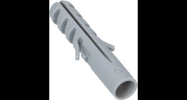 plug. M-6 x 30mm. lang. kunststof-grijs. 130 stuks. Homefix