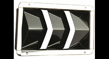 BREG Motorruimte ventilatieroosters van RVS - 3 schilden - 205x114mm