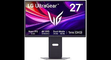 LG UltraGear 27G850A-B UHD 4K - Nano IPS Black Gaming Monitor - Dual-Mode 240Hz/480hz - 1ms - DP 2.1 - DisplayHDR 600 - 27-inch
