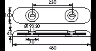 Plastimo Opofferingsanode Zilver 455 x 100 x 60 mm