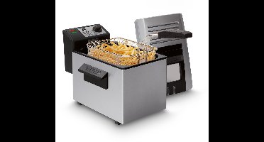 FRITEL Frituurpan - A107 - Frietketel met Filterdeksel - Friteuse - Koude Zone - 3-5 Pers. Frituurketel met Kijkvenster - 2400W - 4L