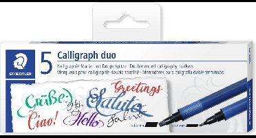 STAEDTLER Design Journey - Calligraph duo 3002 - set 5 kleuren