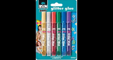 Glitterglue Bison K3 6*10ml -