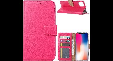 Ntech hoesje Geschikt voor iPhone 11 Pro Max Portemonnee / Booktype hoesje - Roze