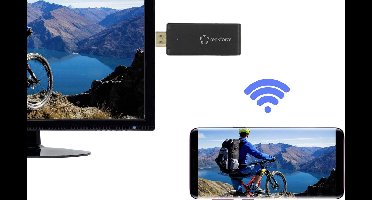 Renkforce renkCast 3 HDMI streaming stick AirPlay, Miracast, DLNA, Externe antenne