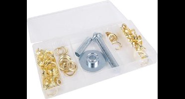ABC-Led Zeilringen set - 100 stuks + gereedschap - voor tentdoek, canvas, bootzeil