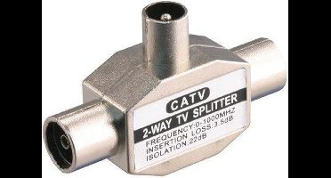 Q-LINK COAX SPLITTER RADIO 1MALE/2FEMALE METAAL