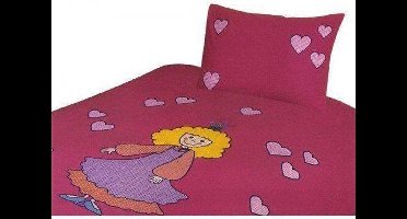 Junior Dekbedovertrekset Queeny - Eenpersoons - 140x200 cm - Roze