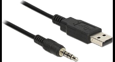 Converter USB 2.0 Type-A mannelijk naar serieel TTL 3,5 mm 4 pin stereo-aansluiting 1,8 m (5 V)