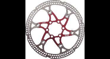 Elvedes Remschijf 160 Mm 6 Gaats Zilver/rood Staal