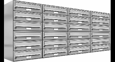 24 personen adressen brievenbus systeem nieuw