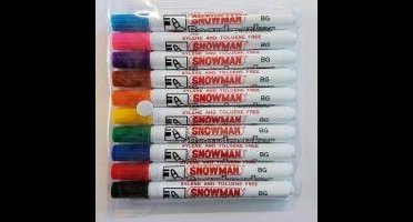 Snowman - BG-10 whitebord markers - assorti á 10 stuks - made in Japan