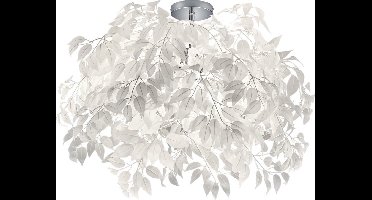 REALITY LEAVY - Plafondlamp - Chroom - excl. 3x E14 4,9 W - Plafondbevestiging - Patroon bescherming