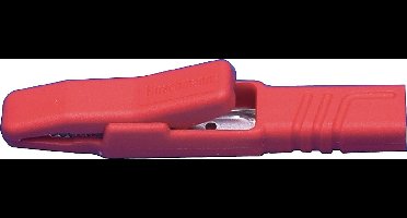 GEISOLEERDE KROKODILLENKLEM 4mm / ROOD (AK 25) (HM3411)