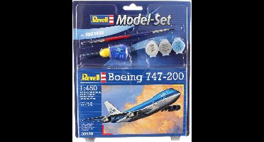 Revell Modelbouwpakket Vliegtuigen - 63999 Boeing 747-200 Jumbo Jet - Model Set Plastic - Volwassenen - 22 onderdelen - 1:450