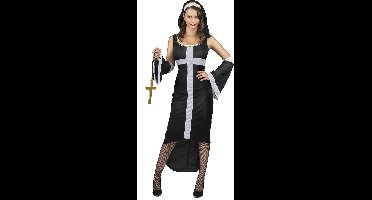 Vegaoo - Sexy wit kruis nonnenkostuum voor vrouwen