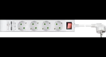 Stekkerdoos 1,4 meter 4-voudig Wit