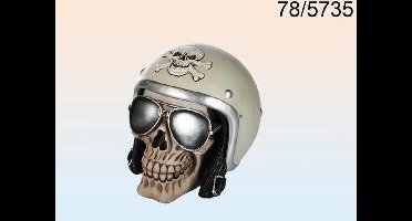 Spaarpot Biker Schedel