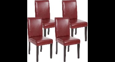 Vier eetkamerstoelen Littau Rood