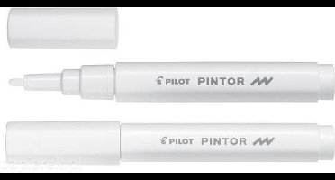 Pilot Pintor - Witte Verfstift - Fine - 1.0mm schrijfbreedte - Inkt op waterbasis - per 6 verpakt